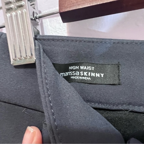 NWT Ann Taylor Loft High Waist Marissa Skinny Slate Gray Trousers Pants 0Petite - Picture 8 of 13